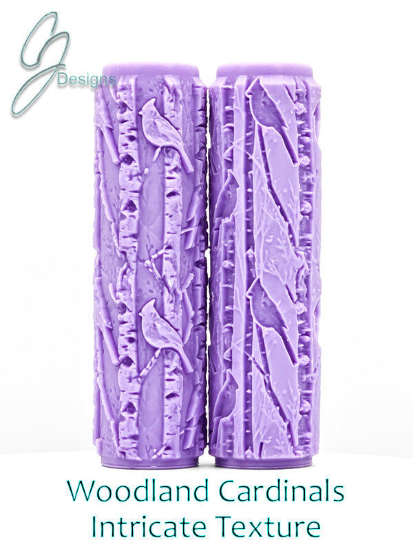 Woodland Cardinals Intricate Detail Texture Roller