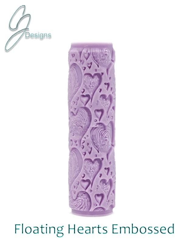 Floating Hearts Intricate Detail Texture Roller