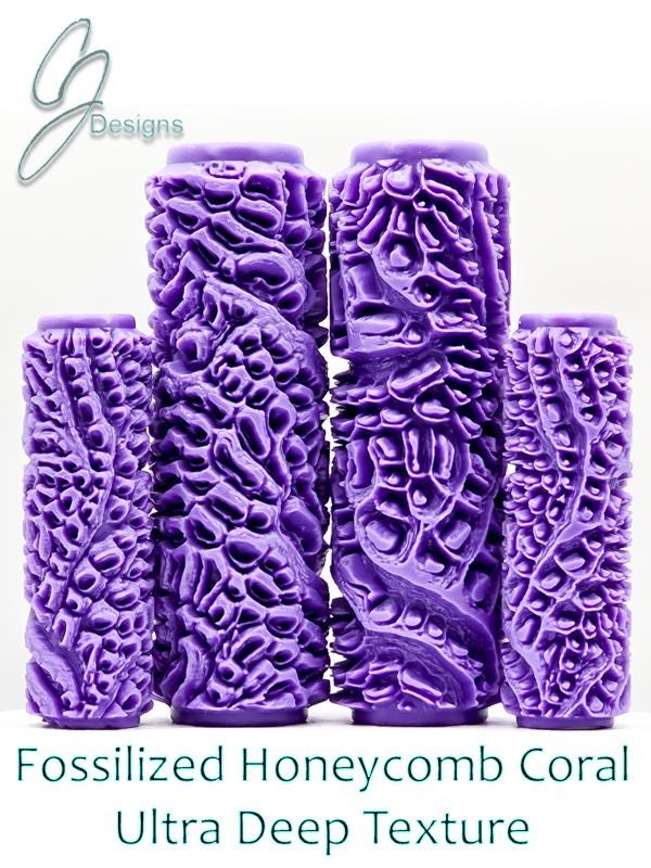 Fossilized Honeycomb Coral Nature's Textures Collection Ultra Deep Texture Roller