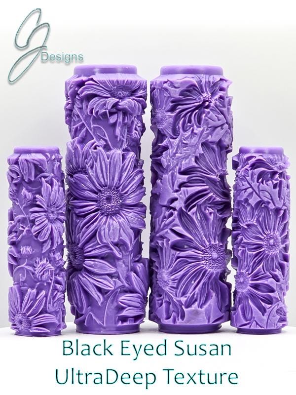 Black Eyed Susan Floral Collection Ultra Deep Texture Roller