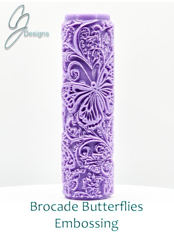 Brocade Butterflies Intricate Detail Texture Roller